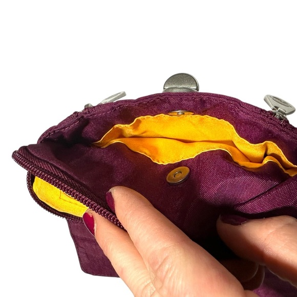 Baggalini Tokoyo Mini Wine Cross Over Nylon Canvas Purse - Picture 15 of 15